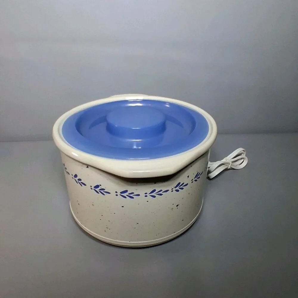 Rival Crock-Ette Stoneware Slow Cooker Model 3200/3 Cream & Cornflower Blue 3200